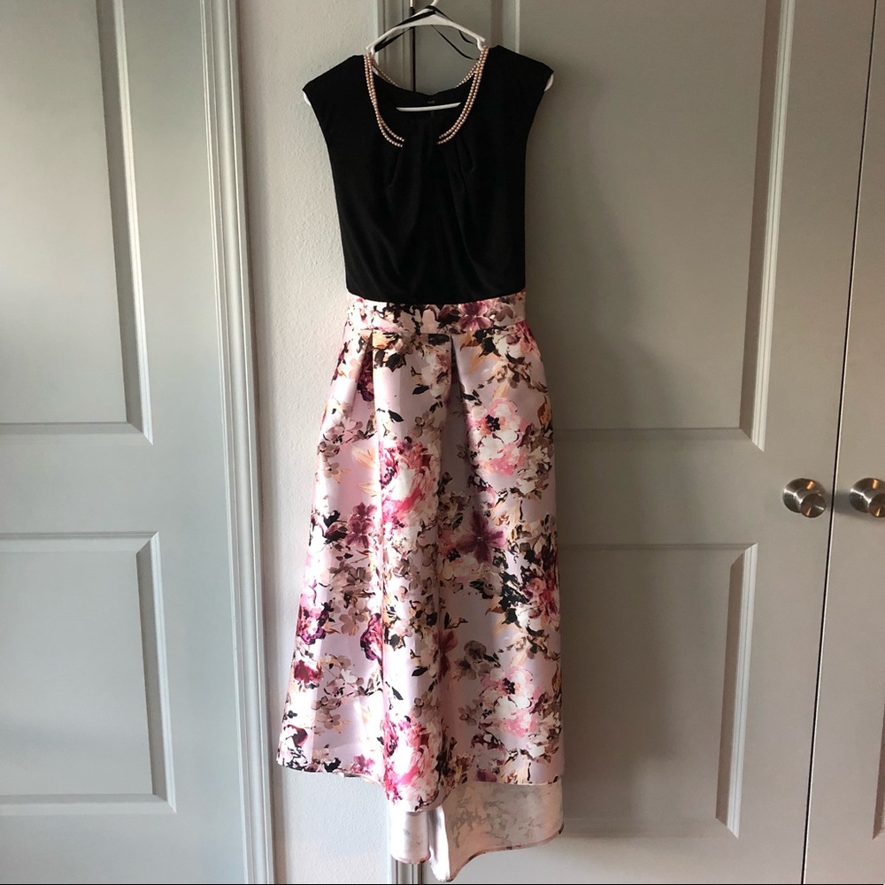 SLNY Fashions New York Floral Print Formal Dress